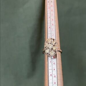 Vintage Sarah Coventry Elegant Adjustable Silver Tone Ring with Clear Stones